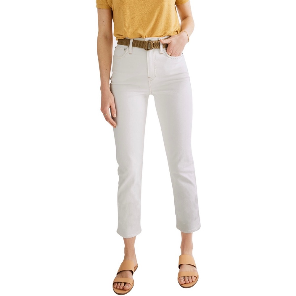 NWT Madewell white jeans, straight fit
